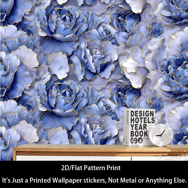Papier peint adhésif en PVC à motif fleuri en bordure pour le salon amovible
