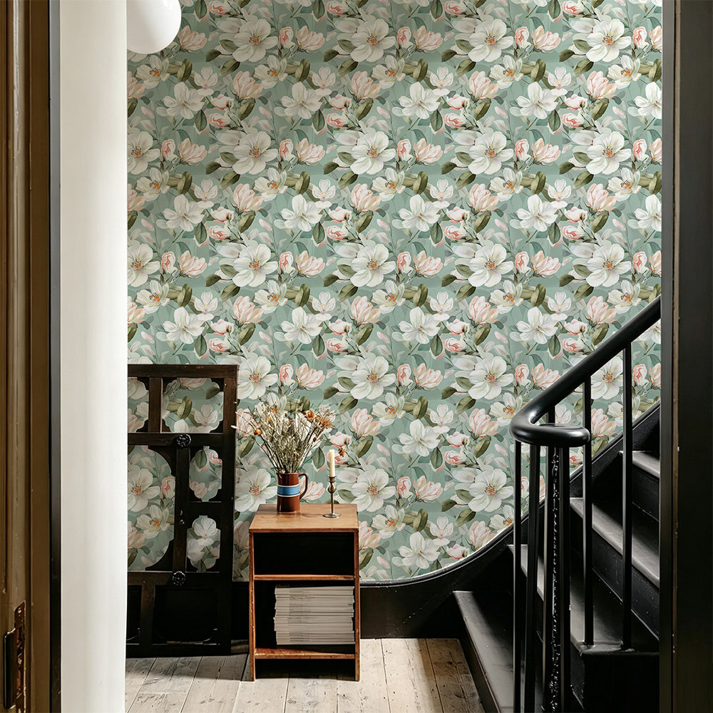 Papier peint adhésif en PVC à motif fleuri pour la cuisine amovible de 1 mm