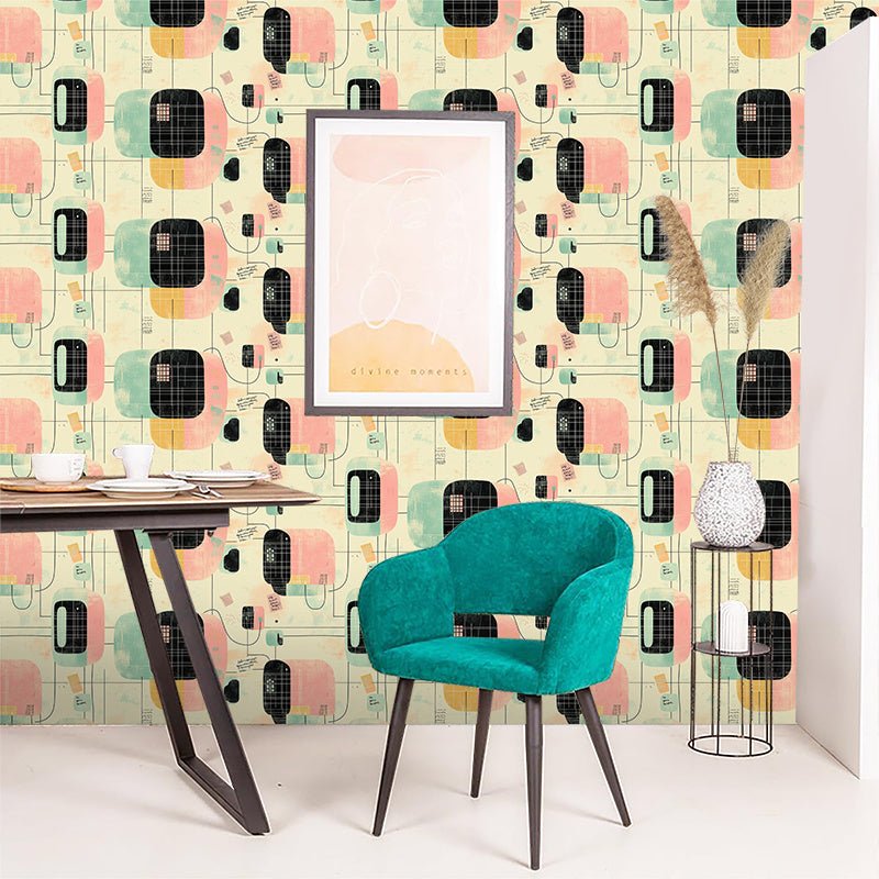 Papier peint adhésif texturé ligne contemporaine