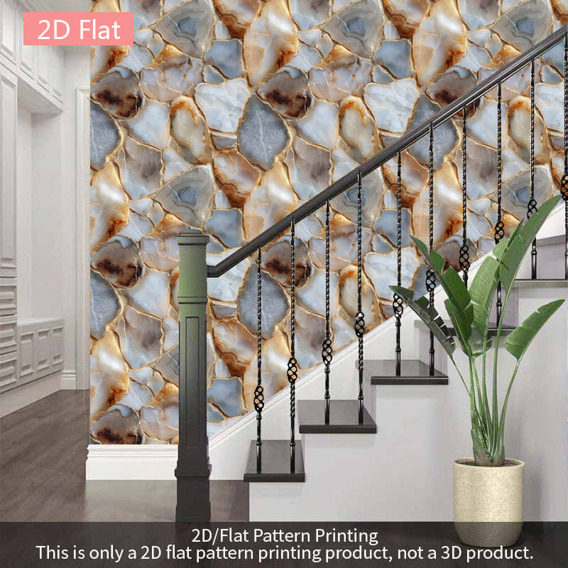 Papier peint adhésif effet marbre texturé, détail du motif