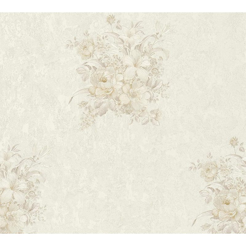 Papier peint textile à motif fleuri, mise en situation