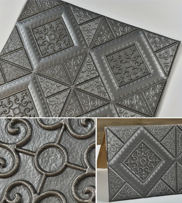 Papier peint adhésif en PVC texturé à relief 3D de 5 mm, le rouleau
