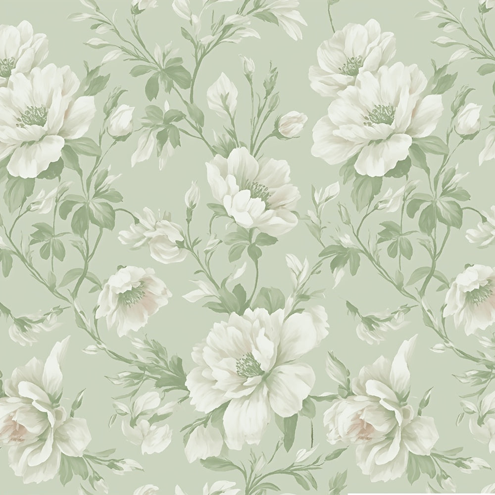 Papier peint adhésif en PVC à motif fleuri en bordure pour la chambre amovible Image