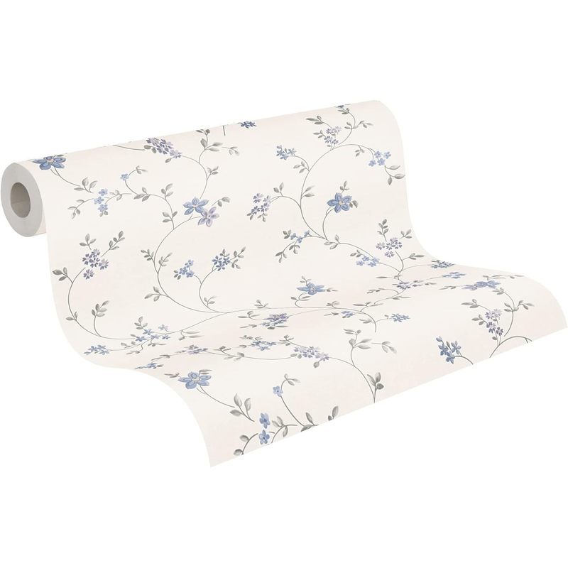 Papier peint textile à motif fleuri, autre coloris