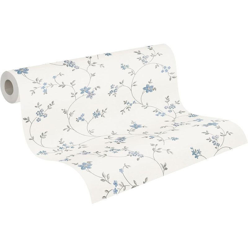 Papier peint textile à motif fleuri — matière : textile Image