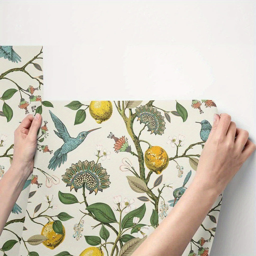 Papier peint adhésif en PVC à motif animalier amovible à raccord sauté, autre coloris