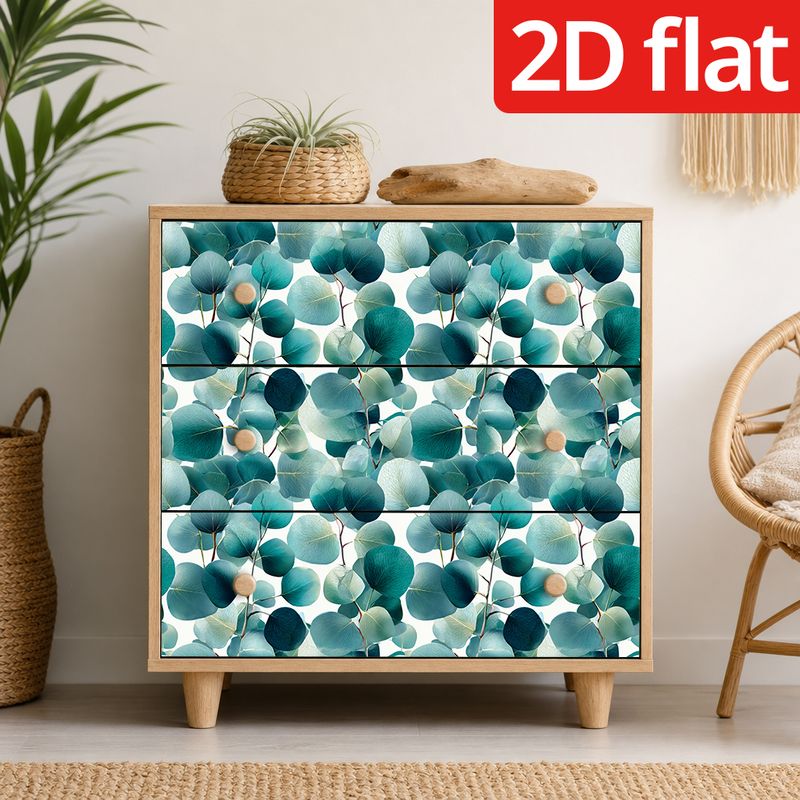 Papier peint adhésif en PVC à motif feuillage style scandinave amovible