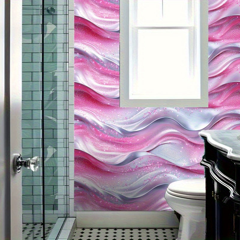 Papier peint adhésif en PVC à motif fleuri pour la salle de bain amovible