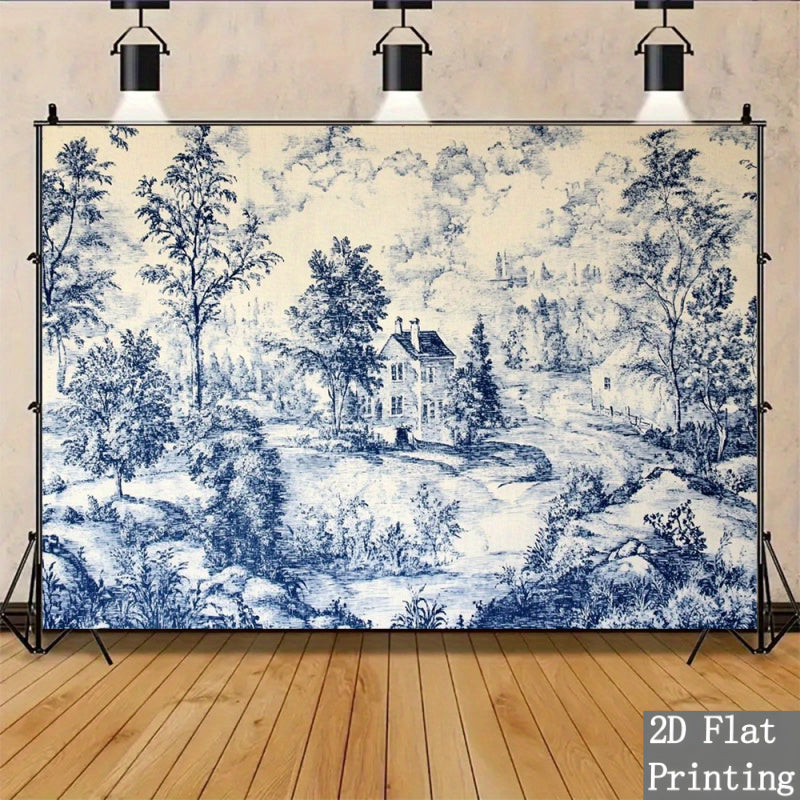 Papier peint textile pour la chambre, mise en situation