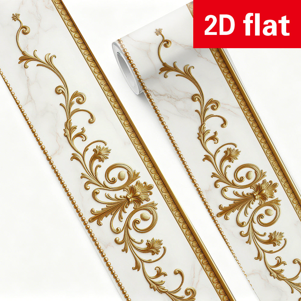 Papier peint en PVC allure vintage en bordure pour la salle de bain amovible