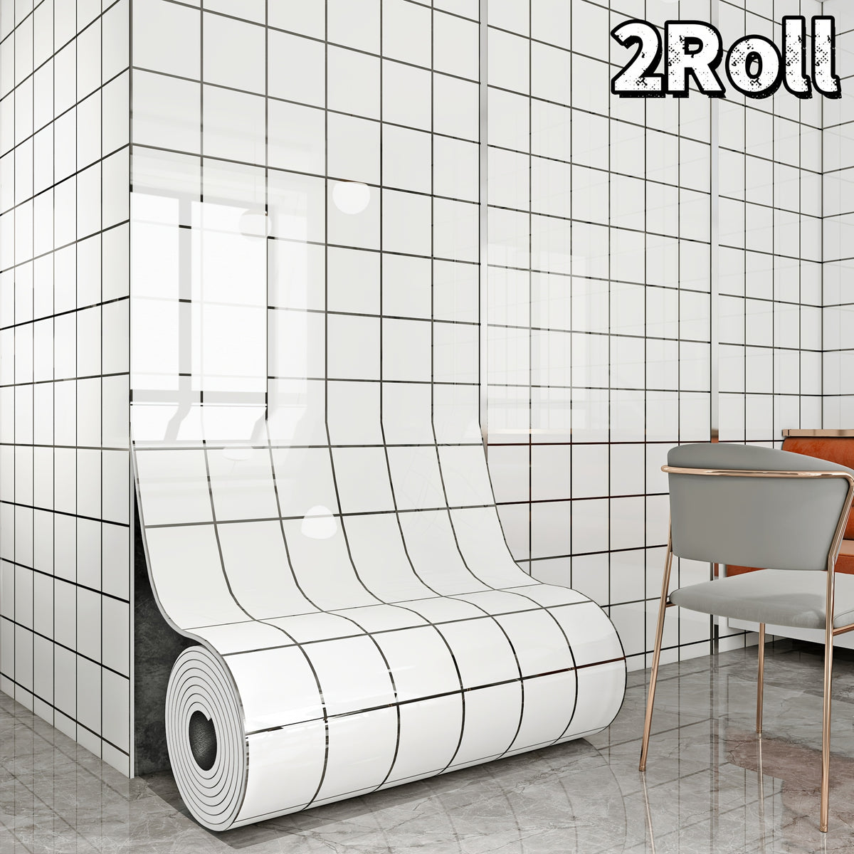 Petite Grille Blanche / 2Rouleau