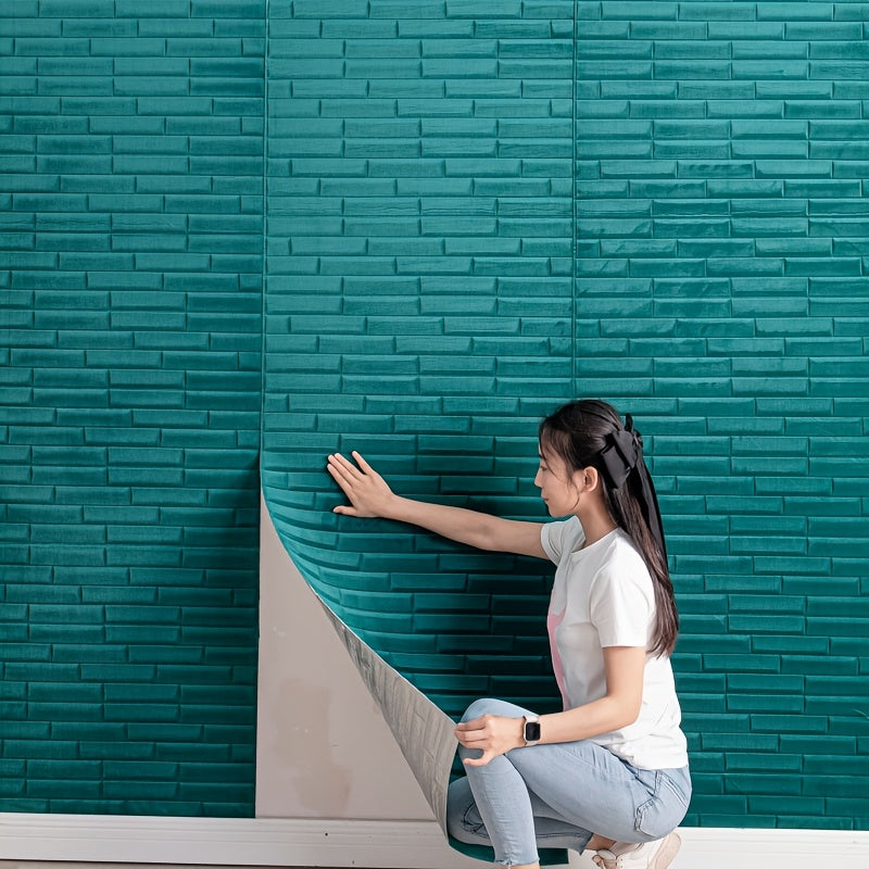 Panneau mural texturé isolant, rendu sur un mur