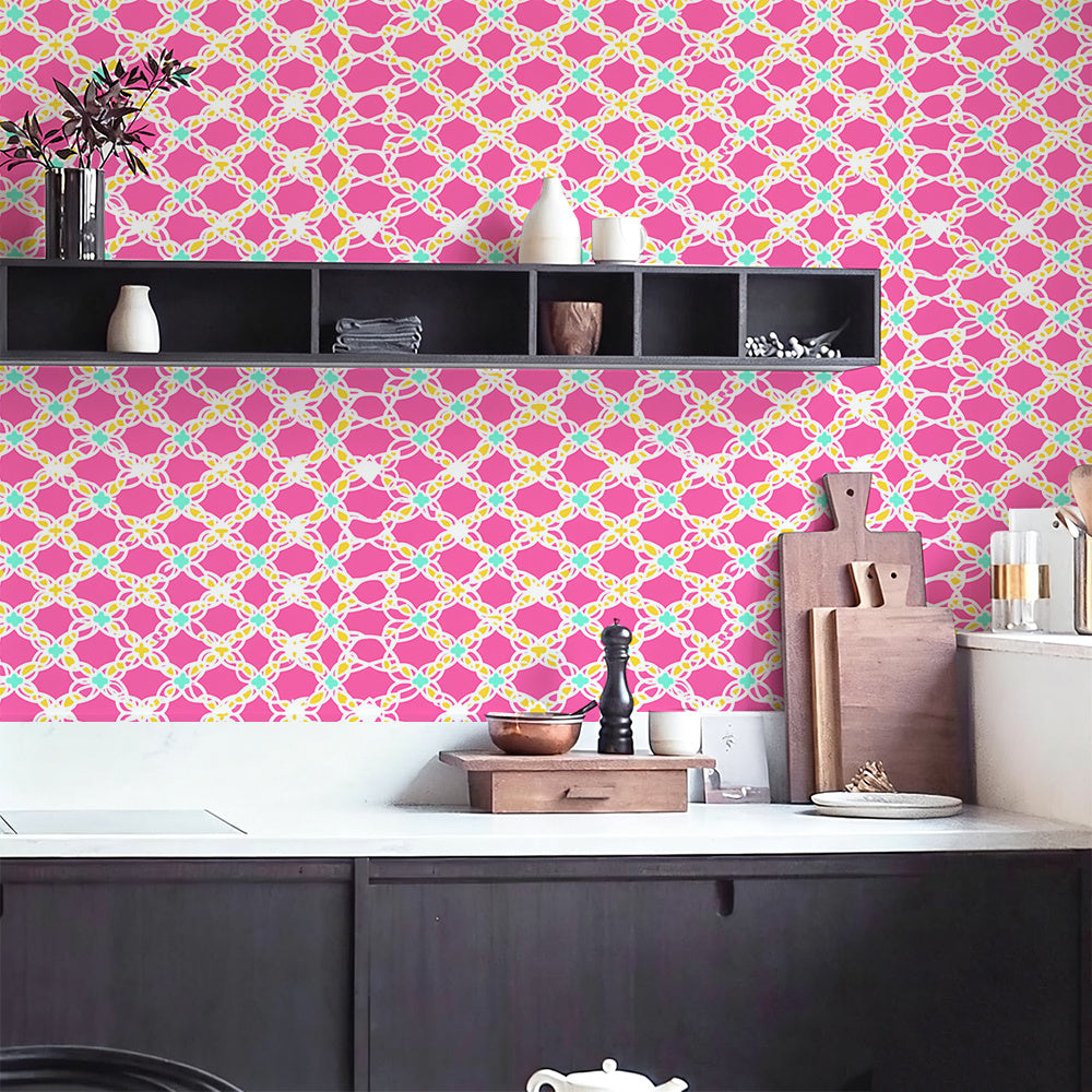 Papier peint adhésif en PVC à motif fleuri lavable pour la cuisine amovible