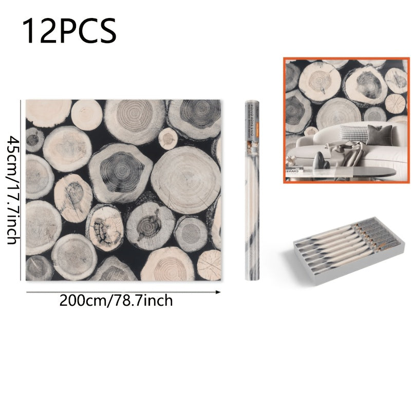 Panneau mural adhésif en PVC effet bois, pose auto-adhésive sans colle