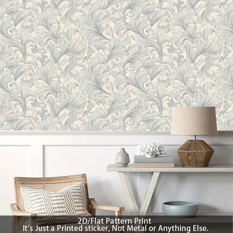 Papier peint adhésif en PVC à motif fleuri allure vintage sans raccord