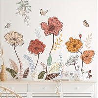 Papier peint adhésif en mousse XPE à motif fleuri