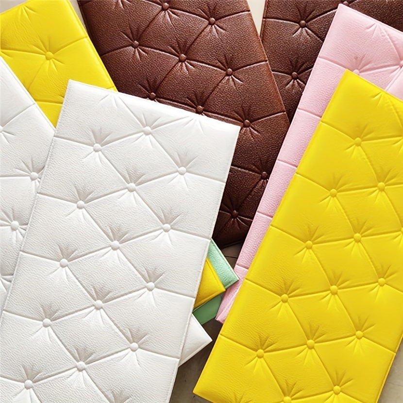 Papier peint adhésif en mousse XPE texturé imperméable de 5 mm, le rouleau