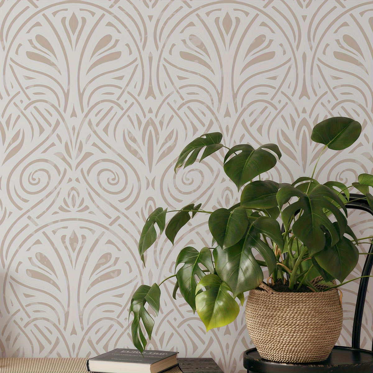 Papier peint adhésif en PVC à motif géométrique style scandinave amovible, le rouleau
