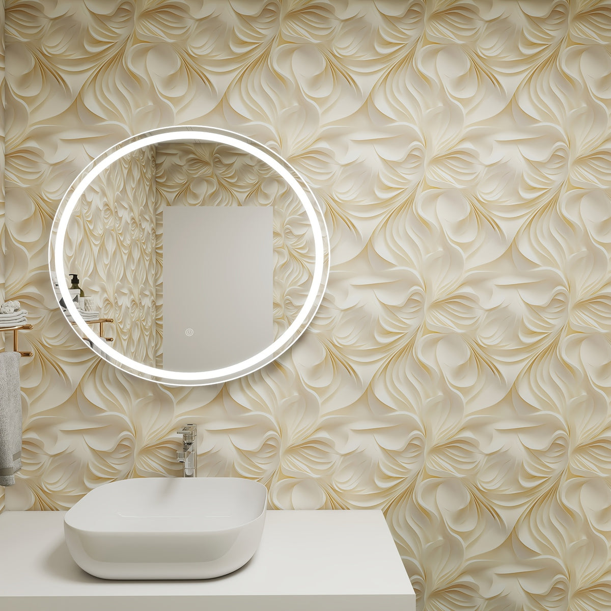 Papier peint adhésif en vinyle style scandinave, détail du motif