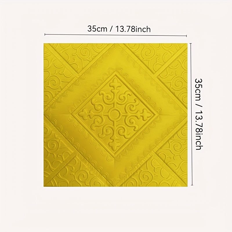 Papier peint adhésif en PVC texturé à relief 3D de 5 mm, détail du motif