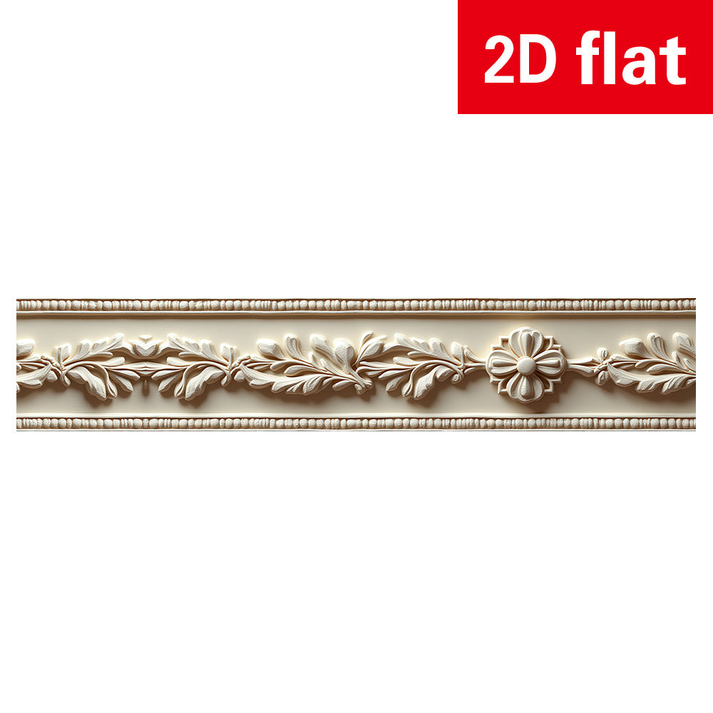 Papier peint en PVC allure vintage en bordure pour la salle de bain amovible