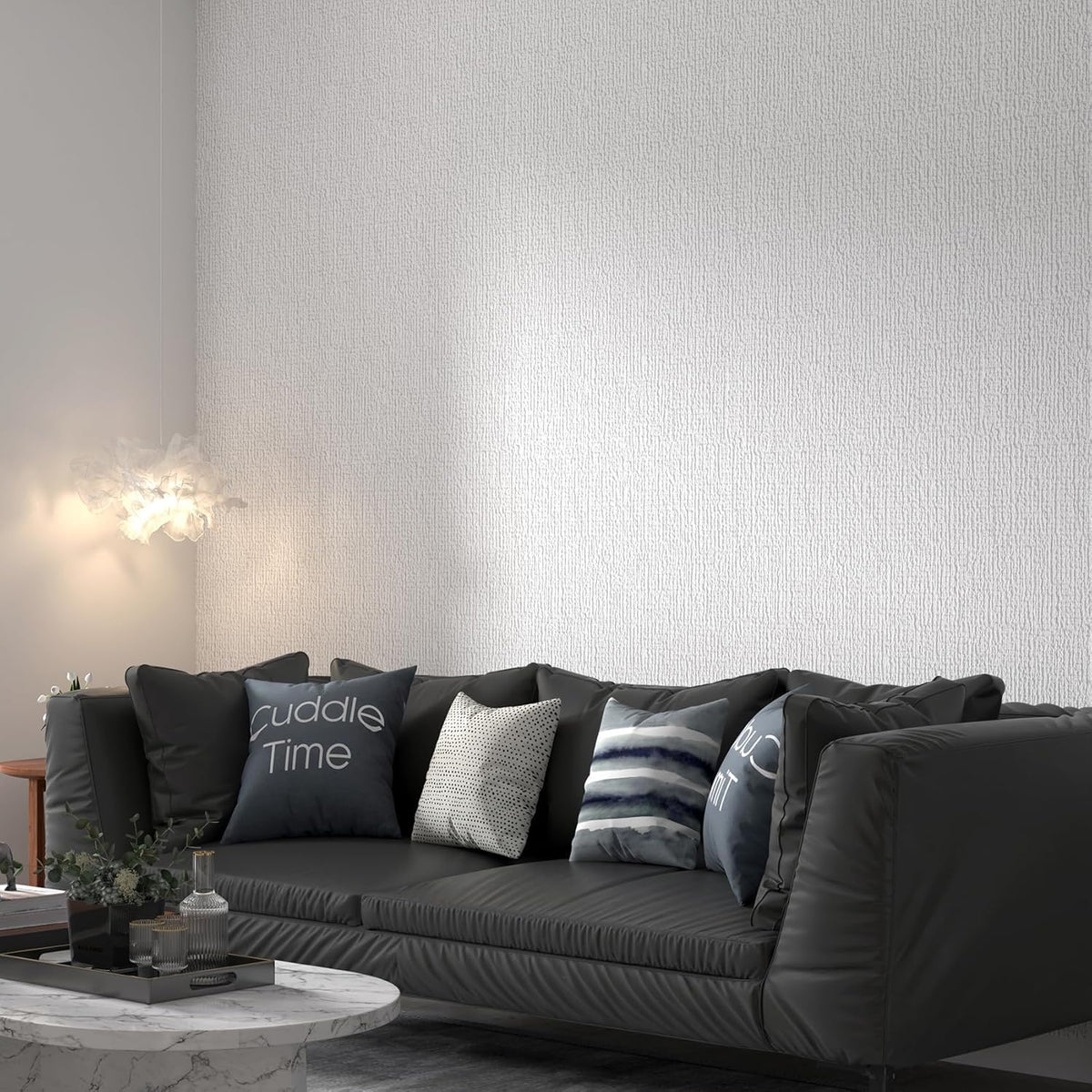 Papier peint adhésif en mousse XPE texturé lavable de 9 mm