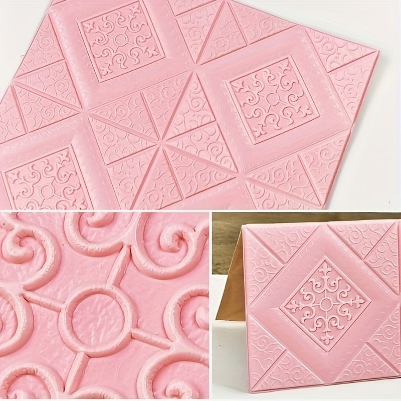Papier peint adhésif en PVC texturé à relief 3D de 5 mm, autre coloris
