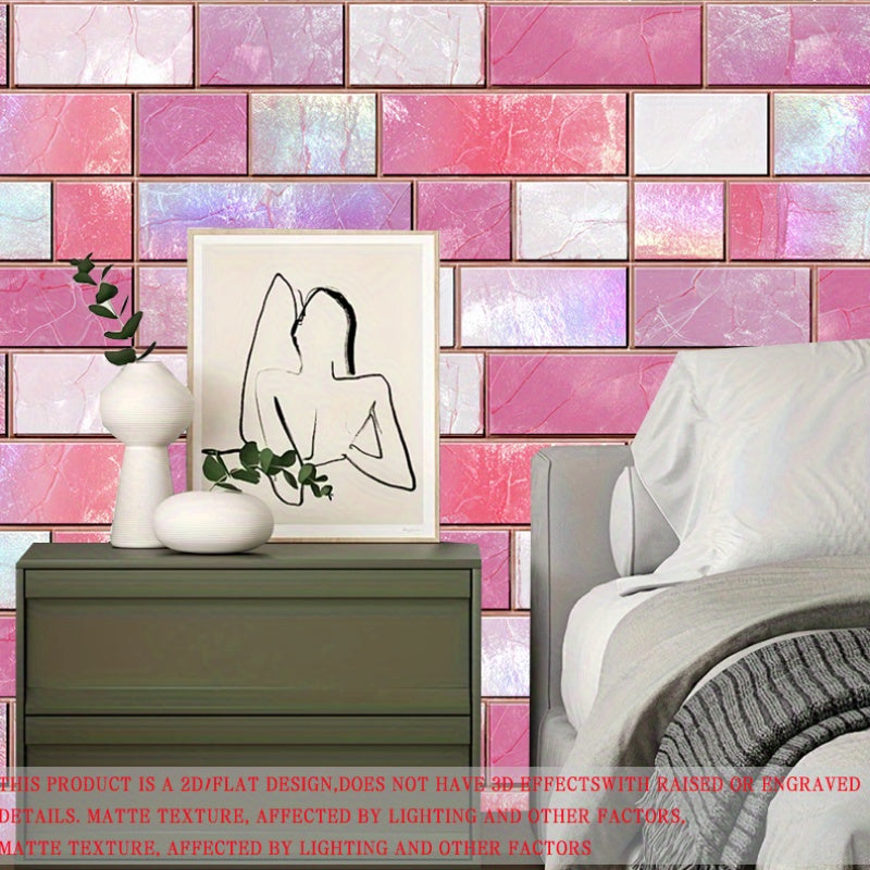 Papier peint adhésif en PVC effet marbre ligne contemporaine amovible de 1 mm, visuel produit