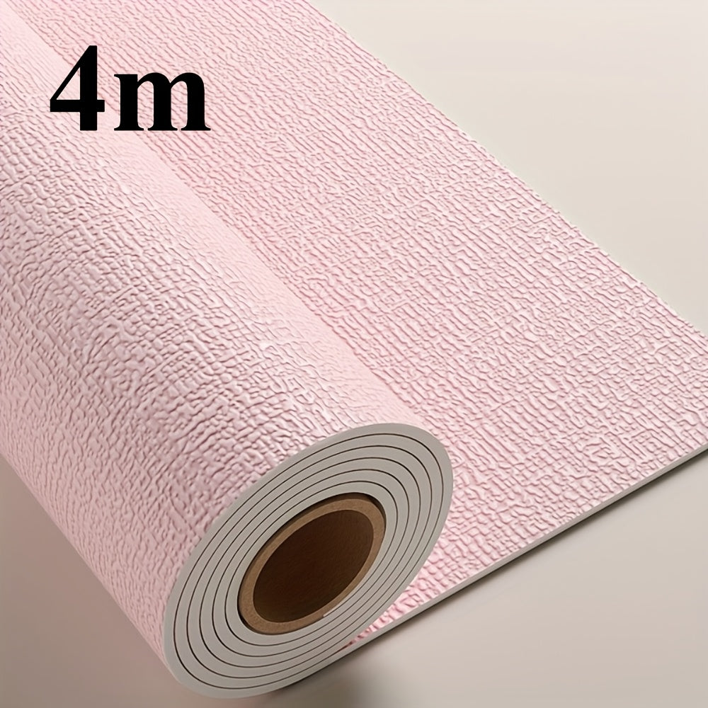 Papier peint adhésif en mousse XPE texturé épaissi isolant, mise en situation
