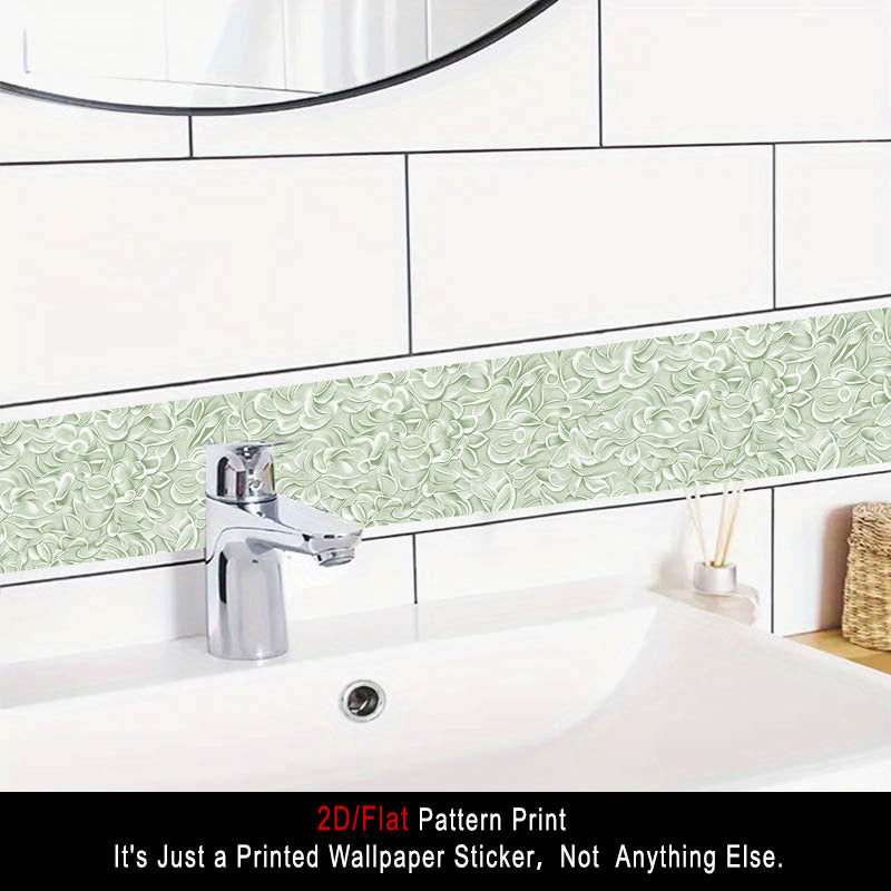 Papier peint en PVC à motif feuillage amovible — matière : PVC