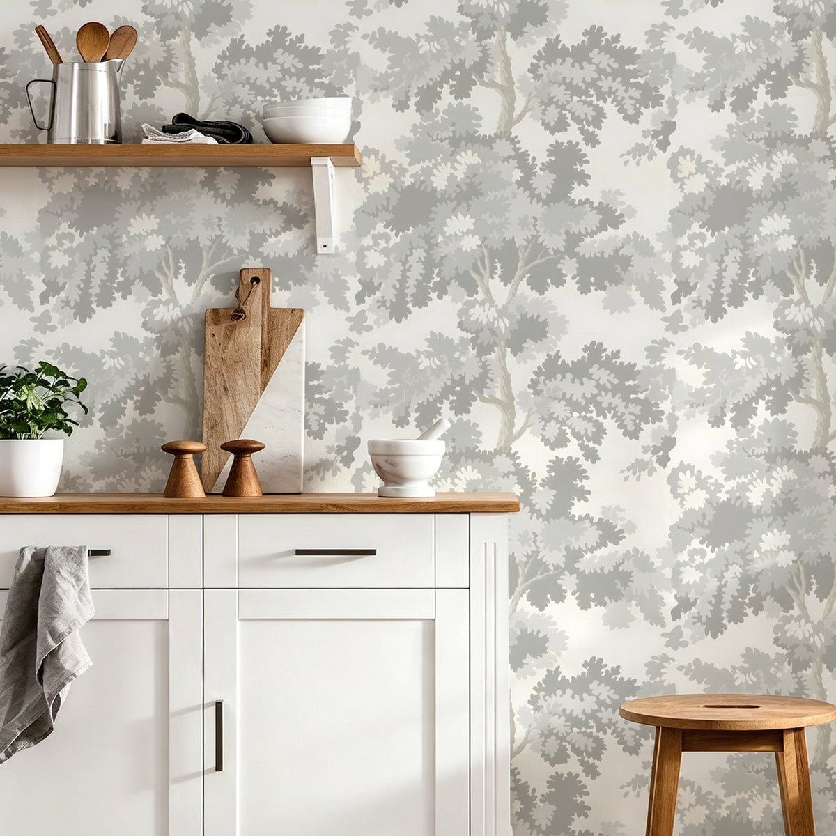 Papier peint adhésif en PVC panoramique paysage hydrofuge pour la cuisine