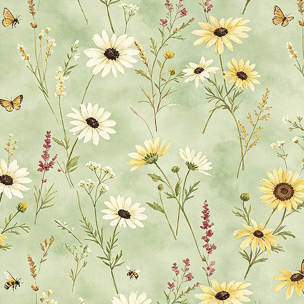 Papier peint adhésif en PVC à motif fleuri ligne contemporaine lavable, mise en situation