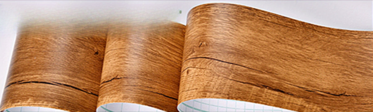 Frise de papier peint adhésif en vinyle effet bois Image