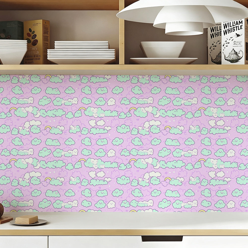 Papier peint adhésif en PVC à motif fleuri lavable pour la cuisine amovible