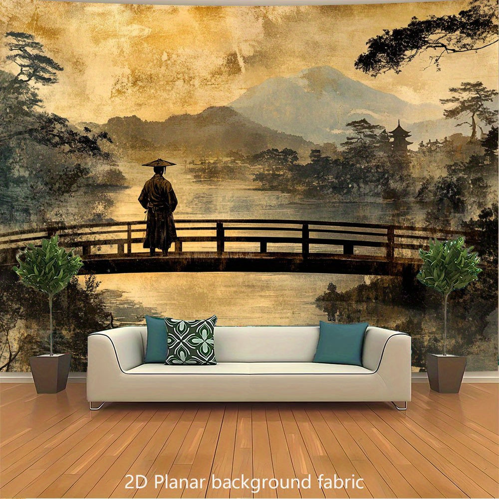 Papier peint textile panoramique paysage style japonais