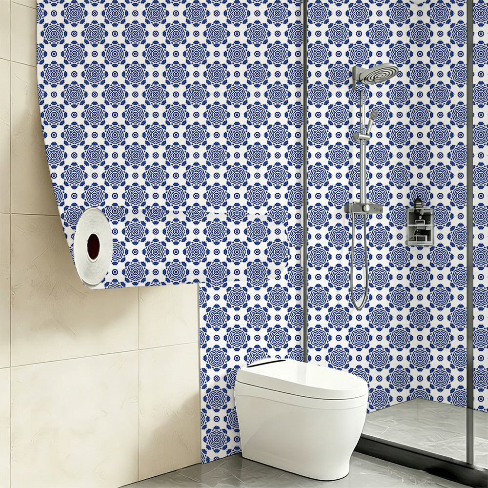 Papier peint adhésif à motif fleuri style scandinave imperméable