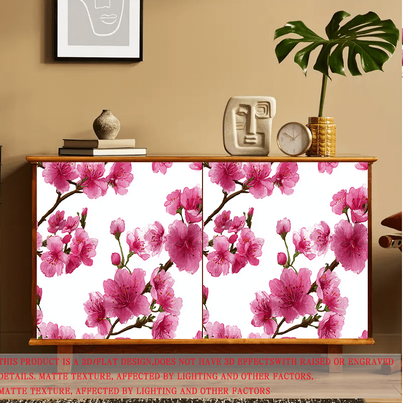 Papier peint adhésif en PVC à motif fleuri style japonais sans raccord