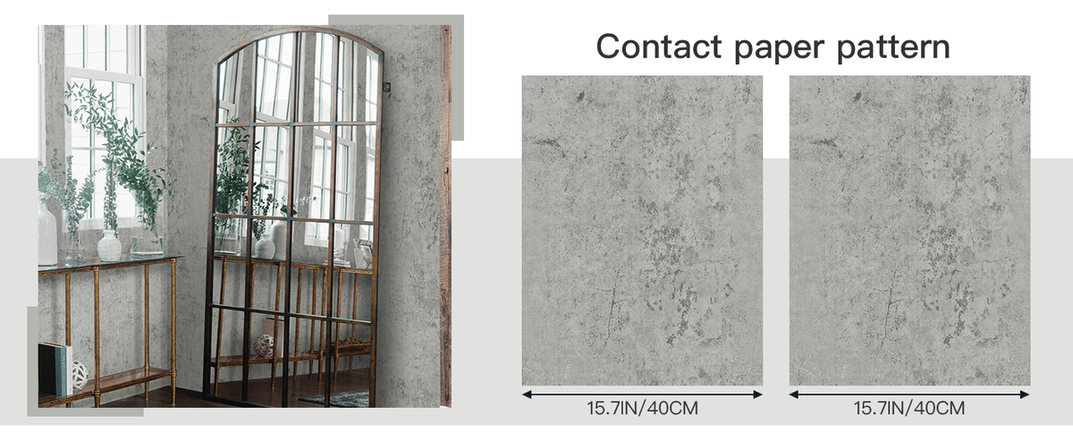 Papier peint béton gris foncé, dix mètres sans une jonction