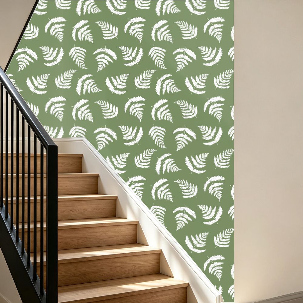 Papier peint adhésif en PVC à motif feuillage pour la cuisine amovible