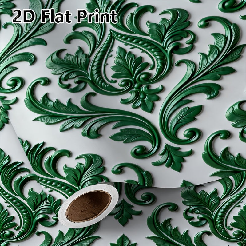 Papier peint à motif damassé — matière : papier
