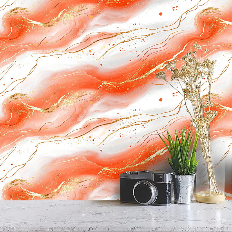 Papier peint adhésif en vinyle effet marbre ligne contemporaine