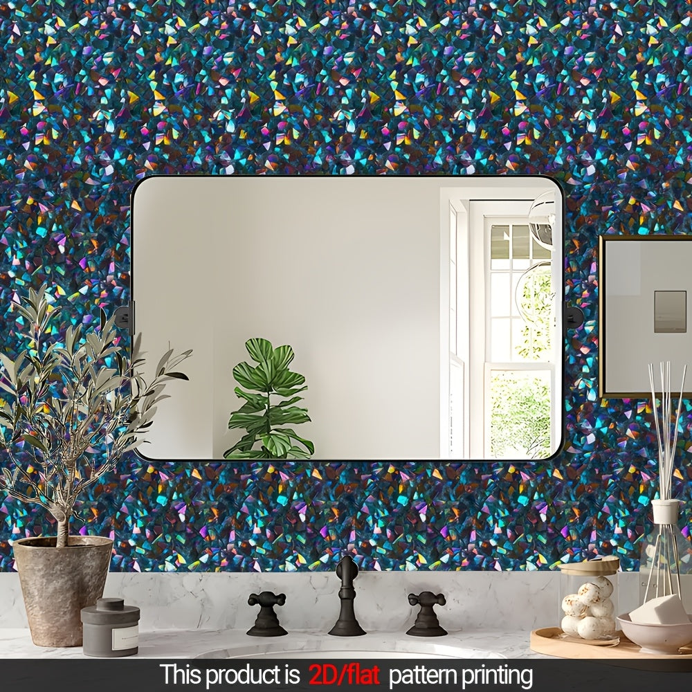 Papier peint adhésif en PVC sans raccord visible pour la chambre amovible, détail du motif
