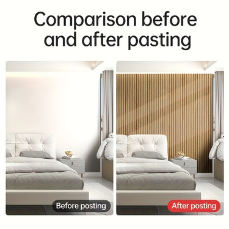 Papier peint adhésif en PVC effet bois à relief 3D de 3.5 mm