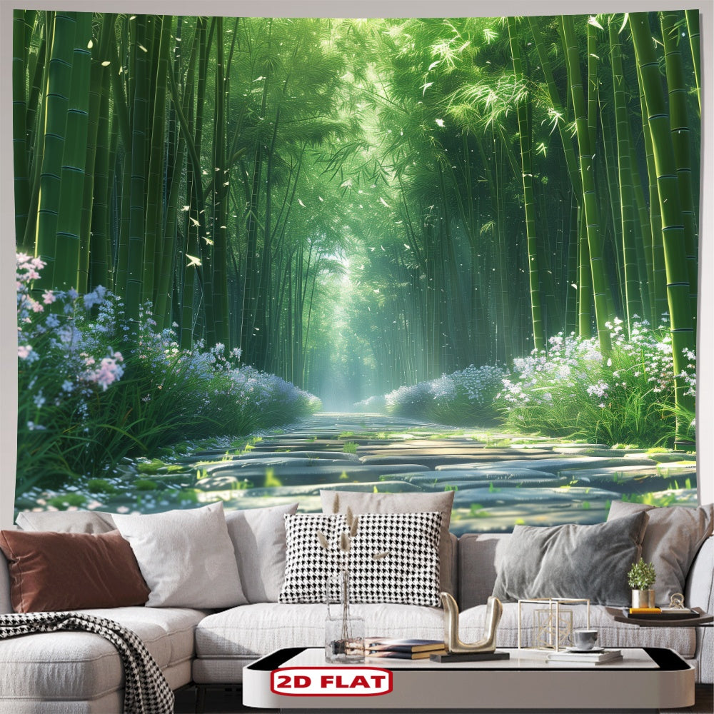 Panneau mural textile panoramique paysage