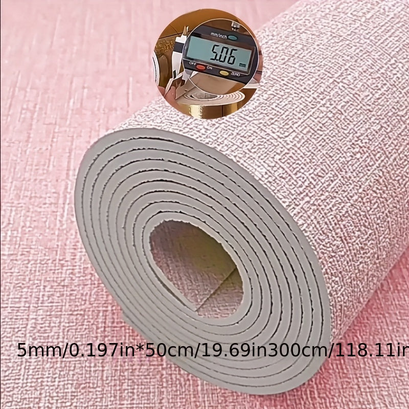 Papier peint en mousse XPE texturé isolant, détail du motif