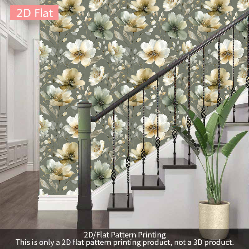 Papier peint adhésif à motif fleuri pour la chambre de 1 mm
