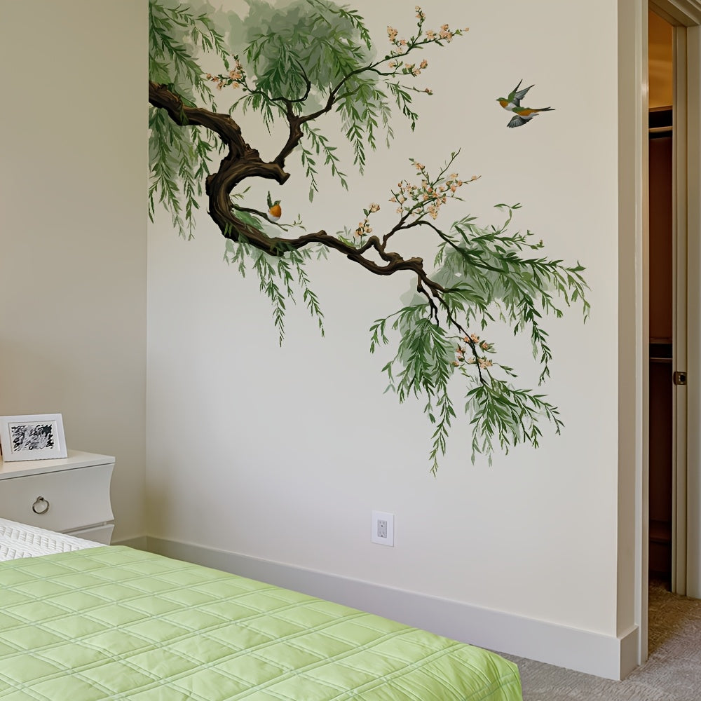 Papier peint adhésif en PVC à motif fleuri hydrofuge pour la chambre — matière : PVC