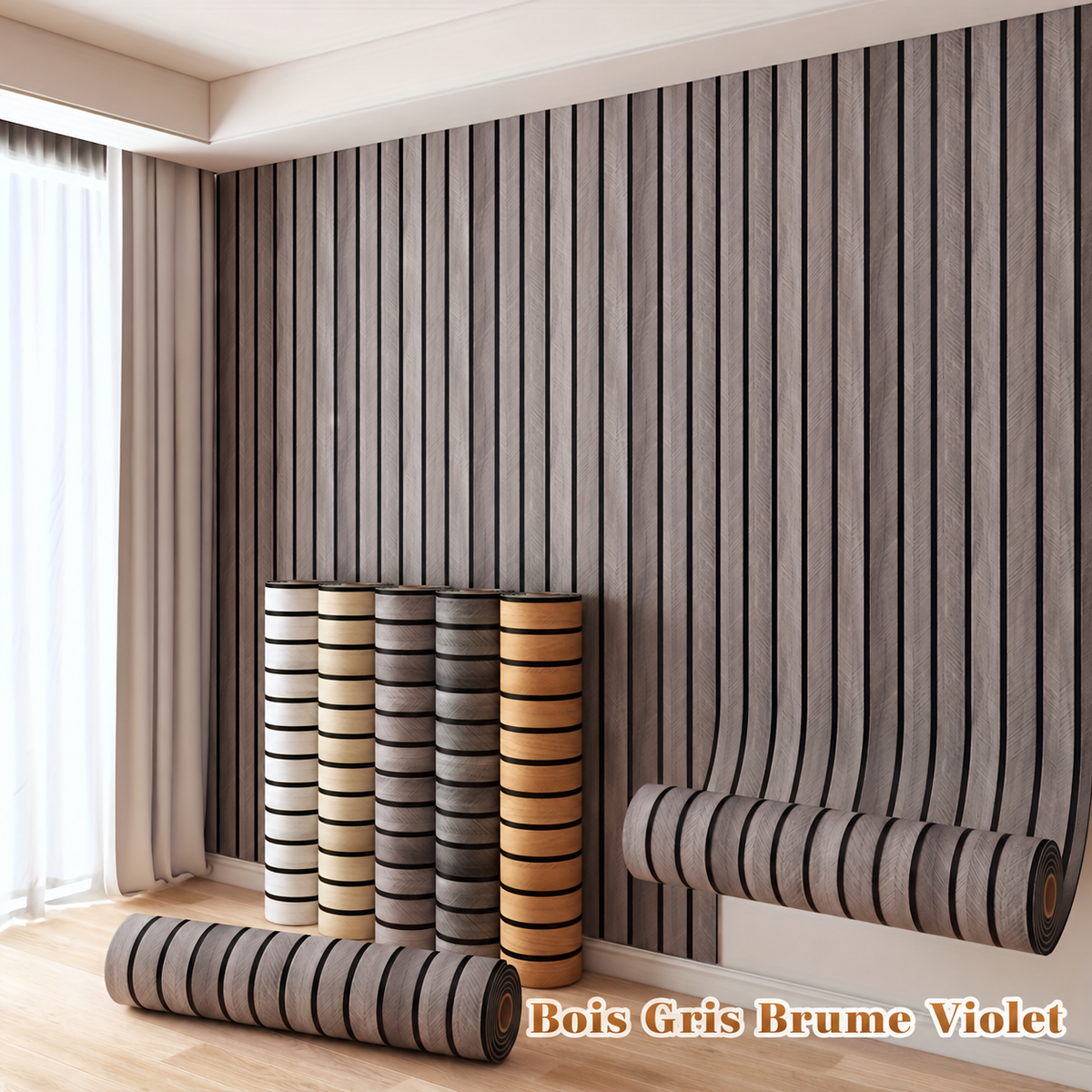Panneau mural adhésif en PVC texturé à relief 3D de 2.3 mm