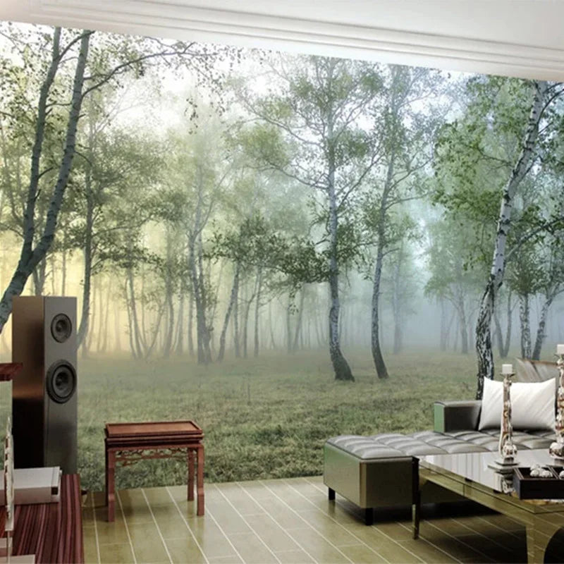 Papier peint panoramique paysage pour le salon à relief 3D