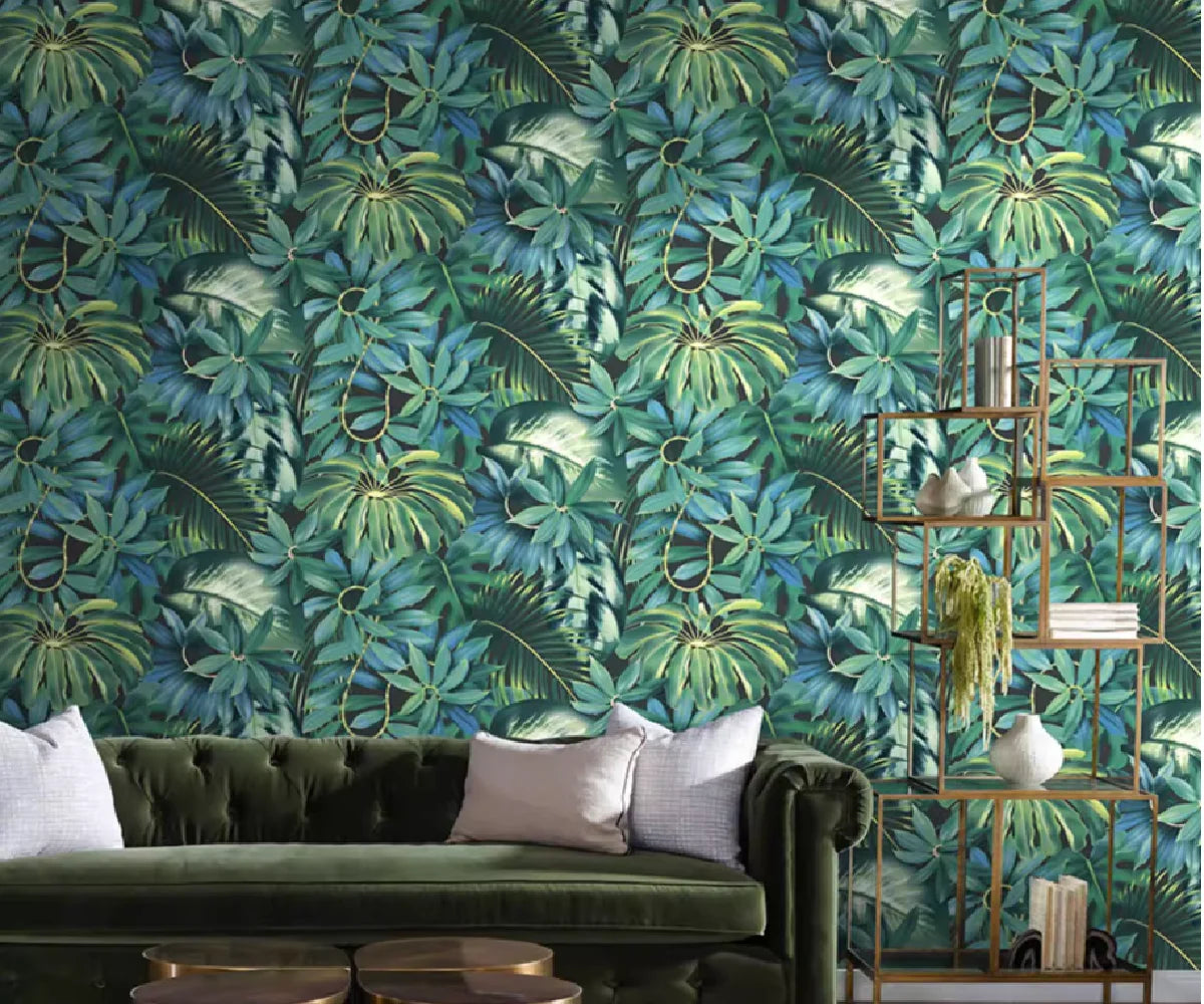 Papier peint à motif tropical sans raccord visible à relief 3D